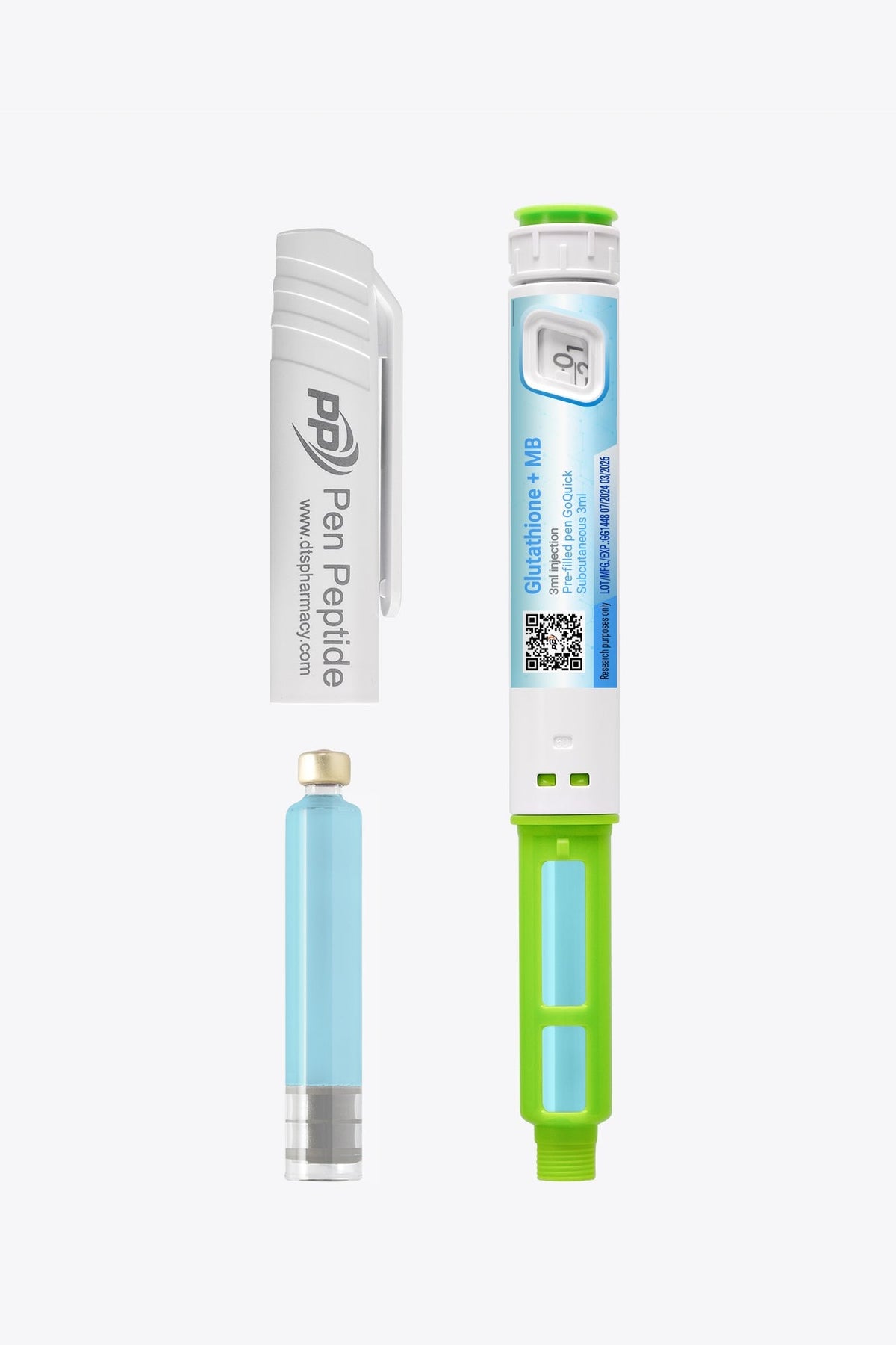 Glutathione + Methylene Blue v obliki injekcijskega peresa za subkutano uporabo