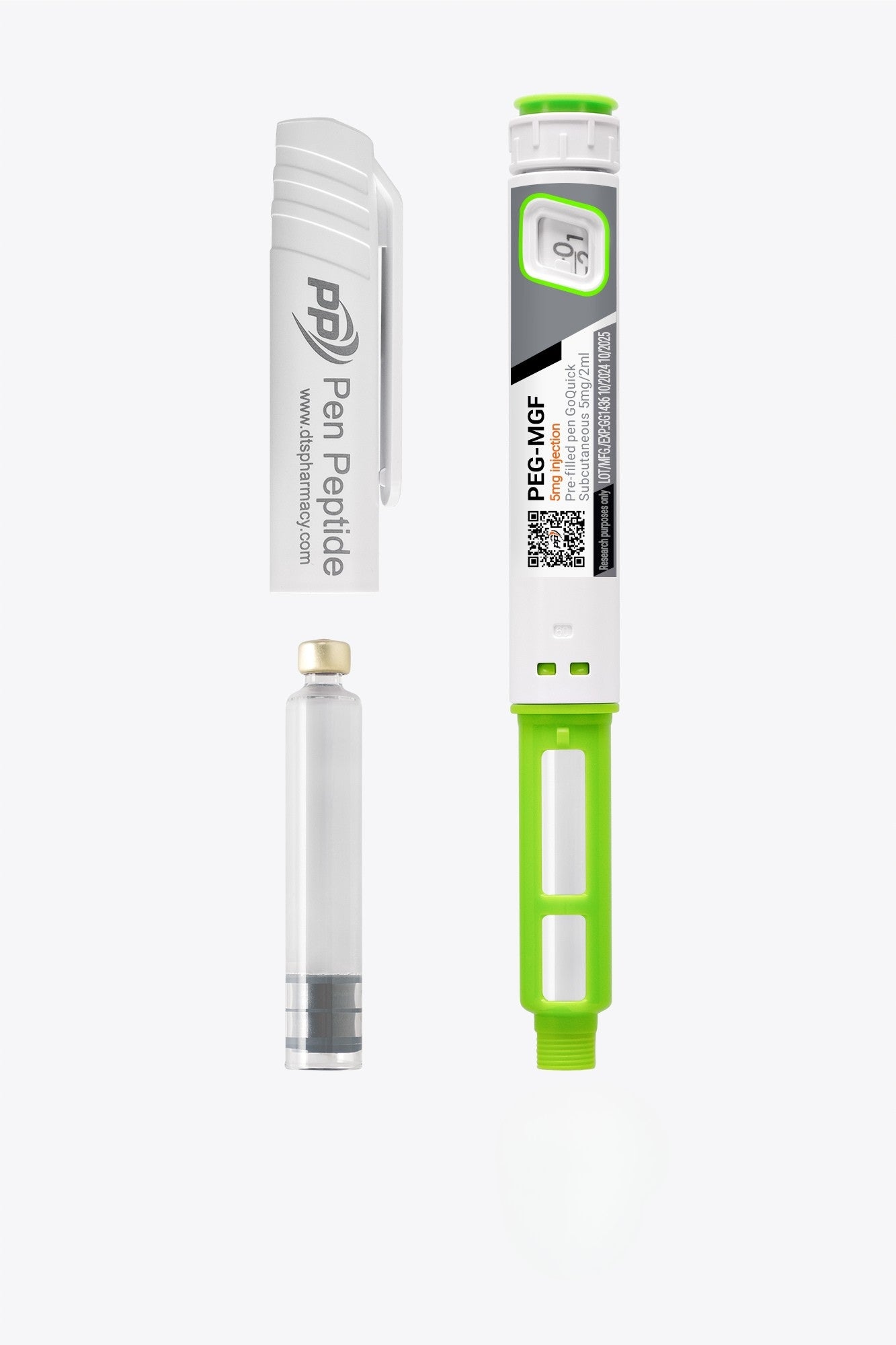 PEG-MGF v obliki injekcijskega peresa za intramuskularno uporabo