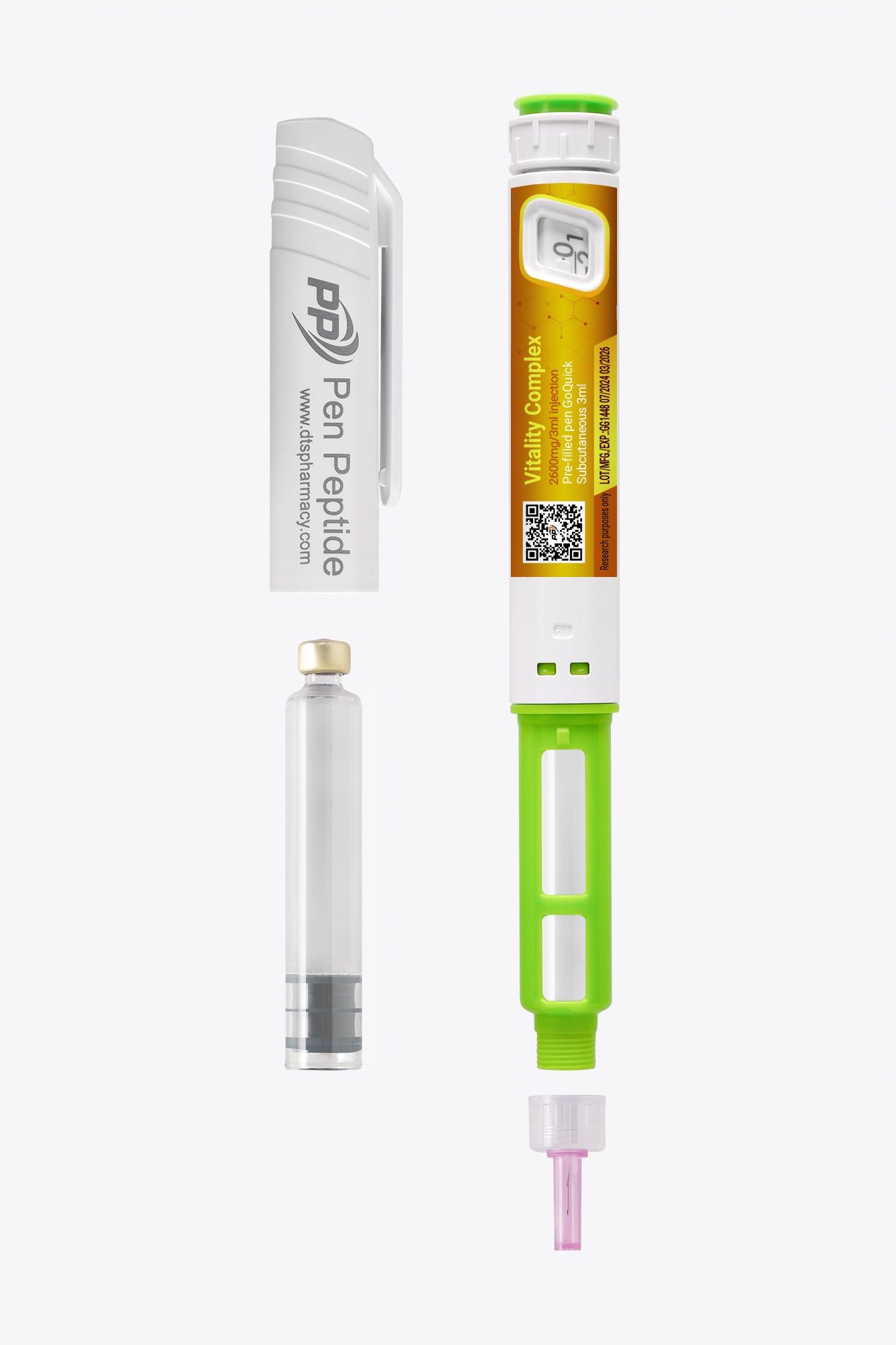 Vitality Complex (Glutathione, NMN & Resveratrol) v obliki injekcijskega peresa za subkutano uporabo