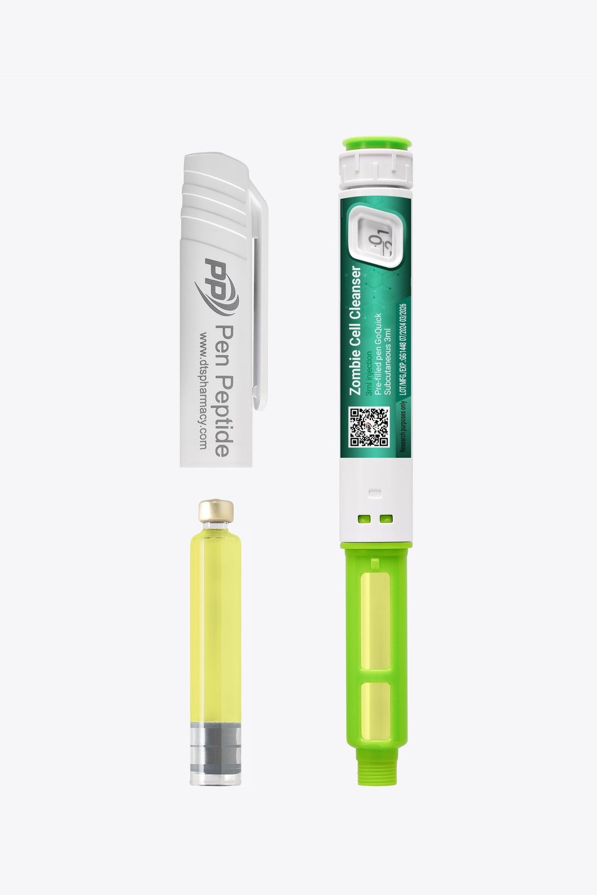 Zombie Cell Cleanser v obliki injekcijskega peresa za subkutano uporabo
