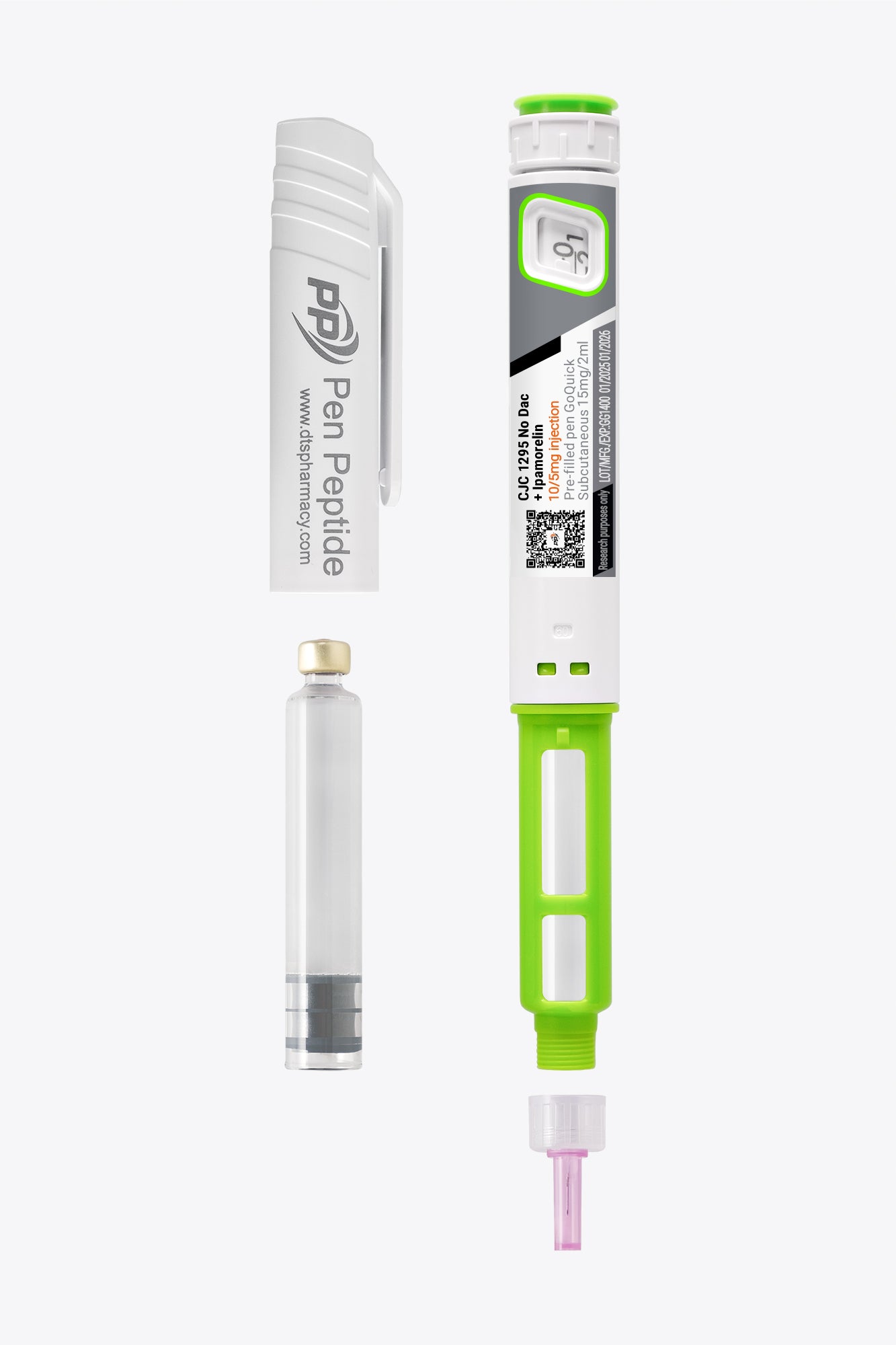 CJC-1295 No Dac + Ipamorelin v obliki injekcijskega peresa za subkutano uporabo
