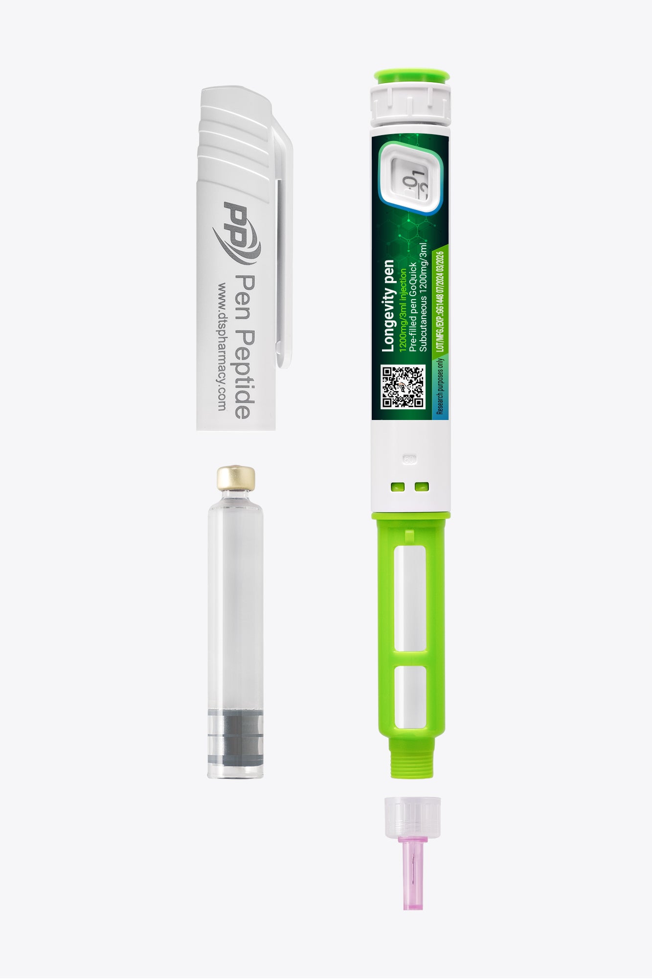 Glutathione, NAD+ & Resveratrol v obliki injekcijskega peresa za subkutano uporabo